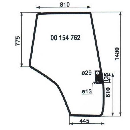 Verre 6100 6200 porte droite pour MASSEY FERGUSON Verre 6100 6200 porte droite pour MASSEY FERGUSON