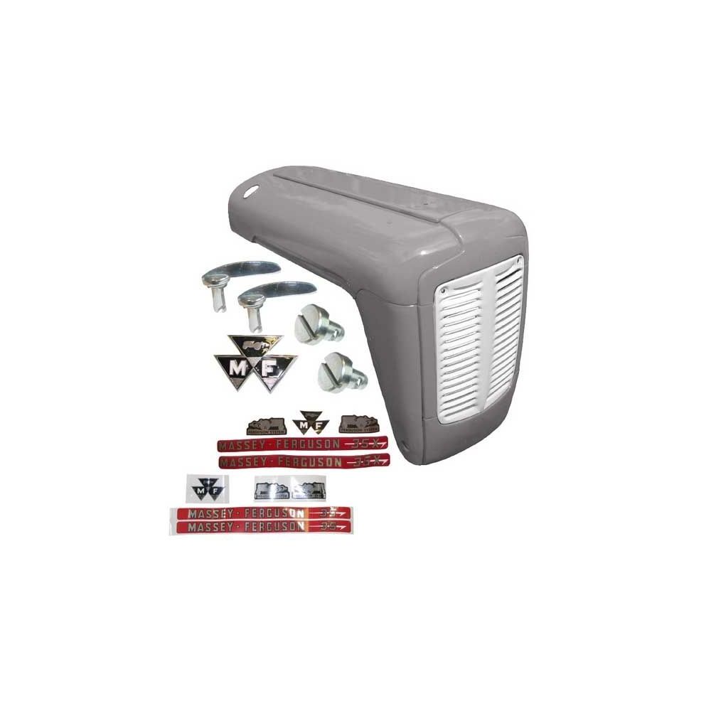 Kit capot complet avec autocollants pour tracteur Massey Ferguson FE35