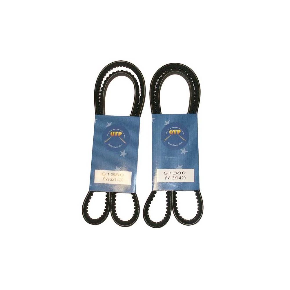 Courroie de ventilateur 6245 6255 & 6260 6290 13 x 1420 PAIRE pour MASSEY FERGUSON