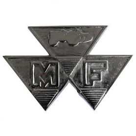 Badge 65 Triangle Chrome pour MASSEY FERGUSON