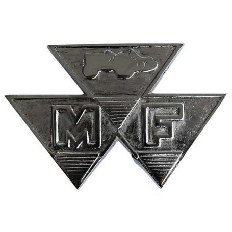 Badge 65 Triangle Chrome pour MASSEY FERGUSON Badge 65 Triangle Chrome pour MASSEY FERGUSON
