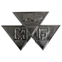 Badge 65 Triangle Chrome pour MASSEY FERGUSON Badge 65 Triangle Chrome pour MASSEY FERGUSON