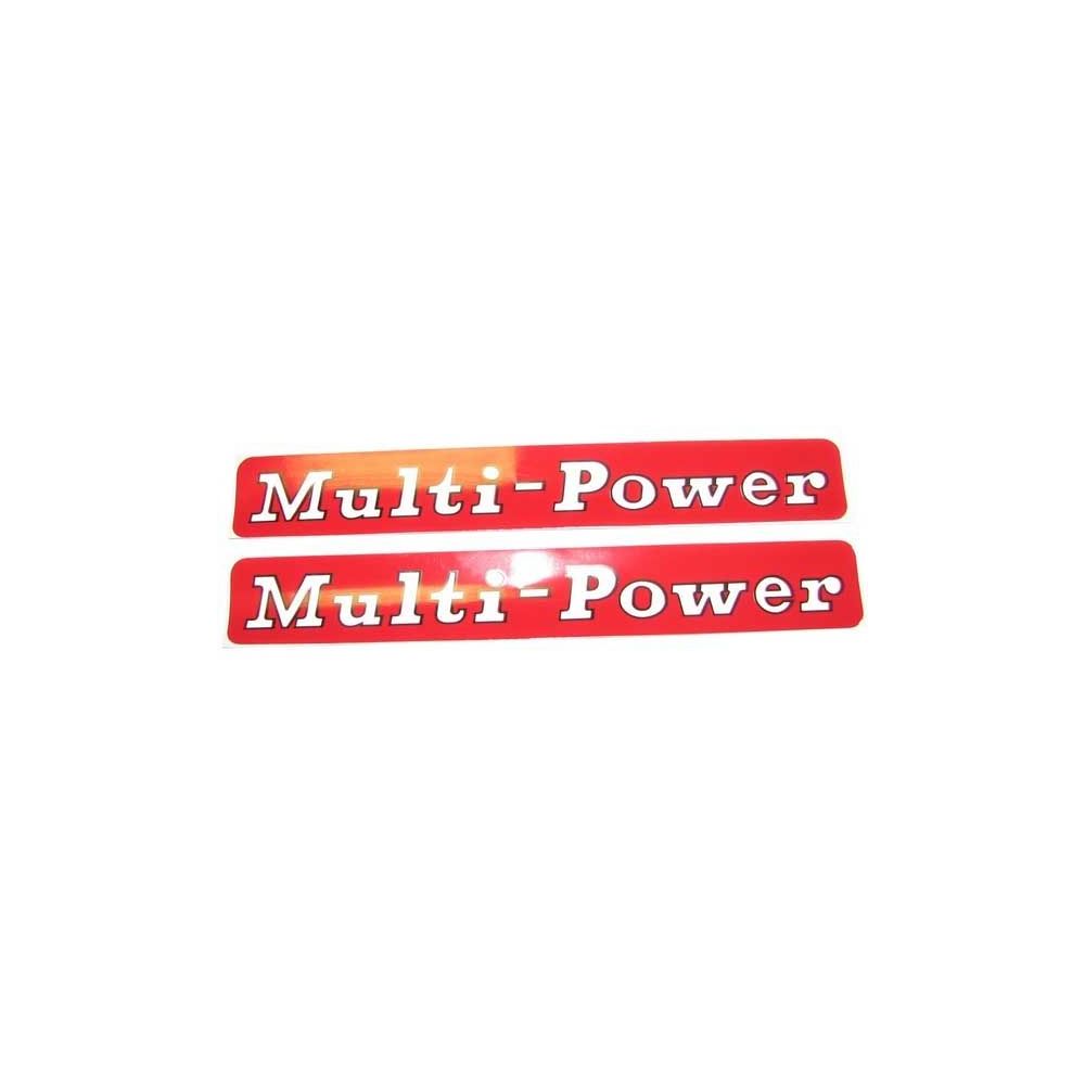 Autocollant 135 148 Multi Power - 2 par paquet ROUGE pour MASSEY FERGUSON