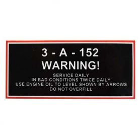 Autocollant 35 A152 - Service Daily pour MASSEY FERGUSON