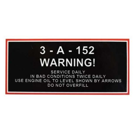 Autocollant 35 A152 - Service Daily pour MASSEY FERGUSON