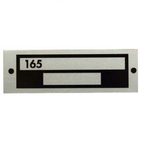 Badge 165 pour numéro de série pour MASSEY FERGUSON