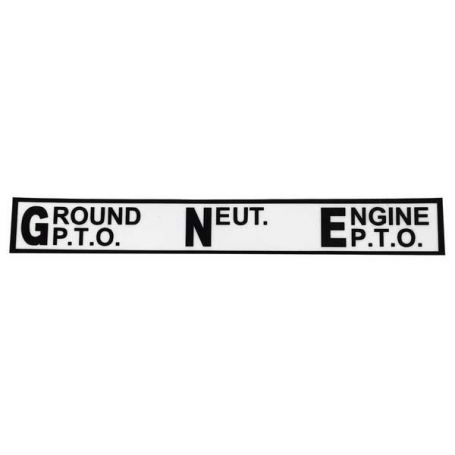 Autocollant 100 PTO Position G N E pour MASSEY FERGUSON Autocollant 100 PTO Position G N E pour MASSEY FERGUSON