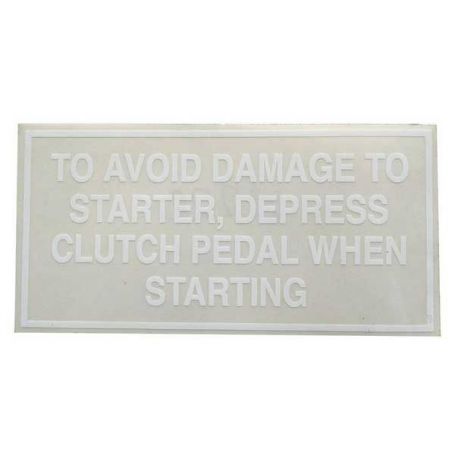 Autocollant 100 Starter Protection - Embrayage à pression pour MASSEY FERGUSON Autocollant 100 Starter Protection - Embrayage à pression pour MASSEY FERGUSON