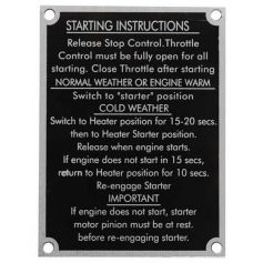 insigne de tracteur Instructions de démarrage 100's pour MASSEY FERGUSON insigne de tracteur Instructions de démarrage 100's pour MASSEY FERGUSON