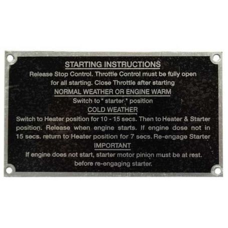 insigne de tracteur - Instructions de démarrage 35 pour MASSEY FERGUSON insigne de tracteur - Instructions de démarrage 35 pour MASSEY FERGUSON