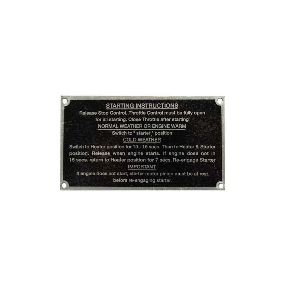 insigne de tracteur - Instructions de démarrage 35 pour MASSEY FERGUSON