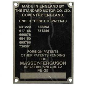 insigne de tracteur - FE 35 pour MASSEY FERGUSON