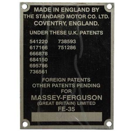 insigne de tracteur - FE 35 pour MASSEY FERGUSON insigne de tracteur - FE 35 pour MASSEY FERGUSON