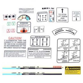 Kit de décalcomanie David Brown Warning & Operations pour DAVID BROWN