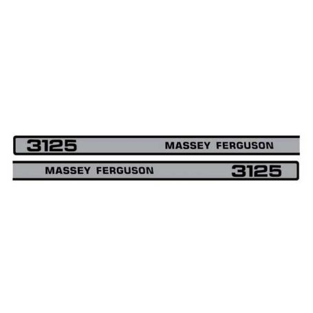 Kit d'autocollants «Massey Ferguson 3125» ref. 3902038M91 - Massey Ferguson Kit d'autocollants «Massey Ferguson 3125» ref. 3902038M91 - Massey Ferguson