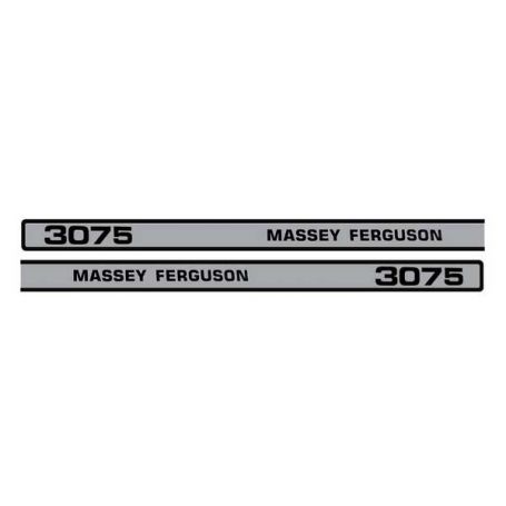 Kit d'autocollants «Massey Ferguson 3075» réf. 3902030M91 - Massey Ferguson Kit d'autocollants «Massey Ferguson 3075» réf. 3902030M91 - Massey Ferguson