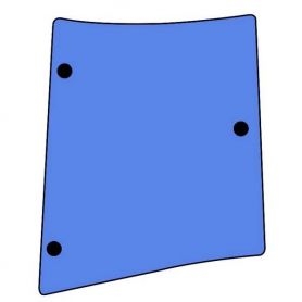 Verre 5400 Overwing RH fond plat pour MASSEY FERGUSON