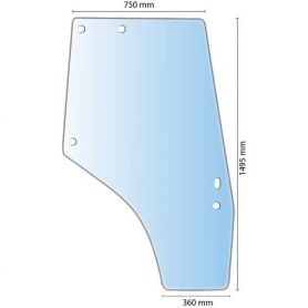 Porte en verre 4300, verre à droite pour MASSEY FERGUSON