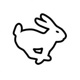 Paire d'autocollant de lapin Fiat  pour FIAT