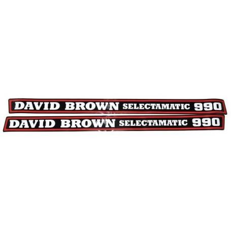 Kit d'autocollants «David Brown 990 Selectamatic» réf. K949207 - David Brown Kit d'autocollants «David Brown 990 Selectamatic» réf. K949207 - David Brown