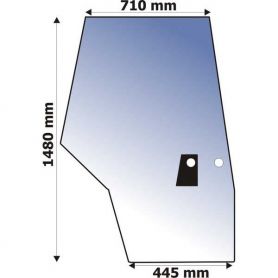 Verre 6100 6200 porte droite pour MASSEY FERGUSON