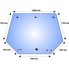 Vitre Ford 7840 arrière 8 trous pour FORD Vitre Ford 7840 arrière 8 trous pour FORD
