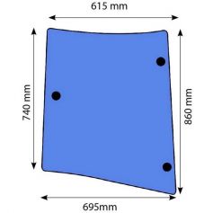Verre 5400 Overwing LH fond plat pour MASSEY FERGUSON Verre 5400 Overwing LH fond plat pour MASSEY FERGUSON