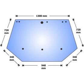 Vitre Ford 7840 TS TM M 6635 arrière - 11-95 pour FORD