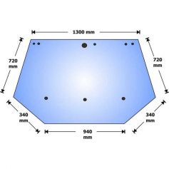 Vitre Ford 7840 TS TM M 6635 arrière - 11-95 pour FORD Vitre Ford 7840 TS TM M 6635 arrière - 11-95 pour FORD