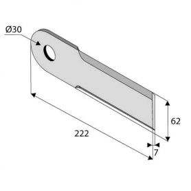 Couteau broyeur réf. hxe36504 pour John Deere