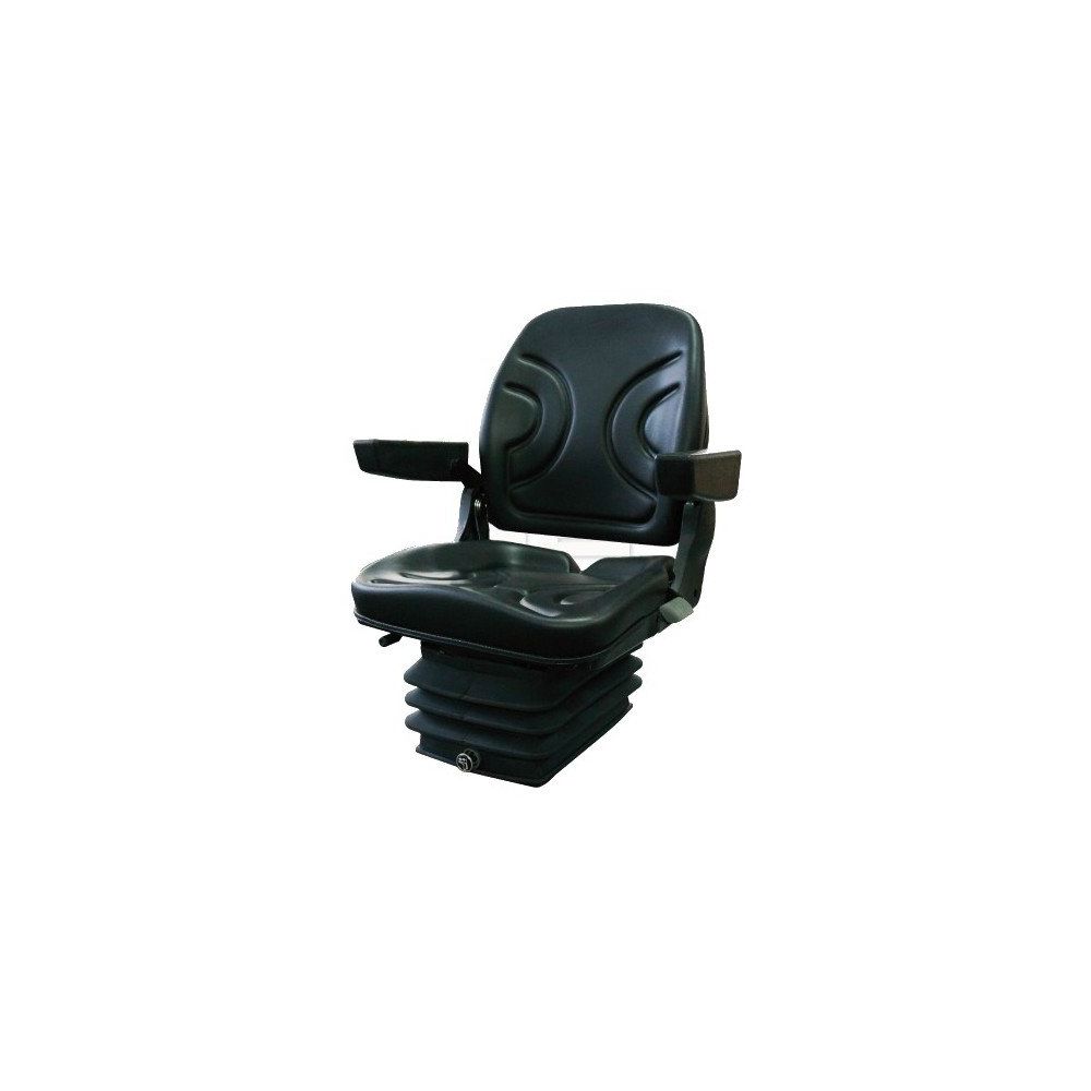 SIEGE PVC NOIR SUSPENSION PNEUMATIQUE ET ACCOUDOIR