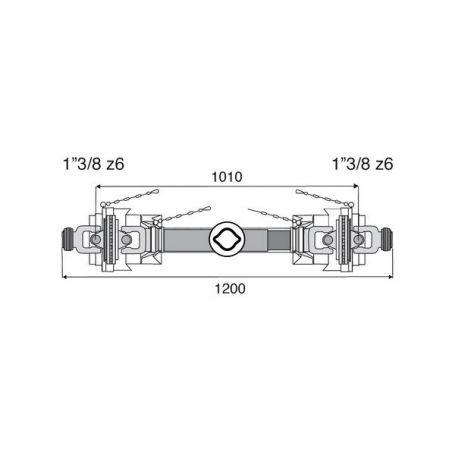 Transmission 2 joints Homocinétiques 23.8x61.3