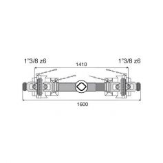 Transmission 2 joints Homocinétiques 23.8x61.3