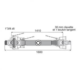 Transmission 1 joint Homocinétique avec alésage 27x74.6