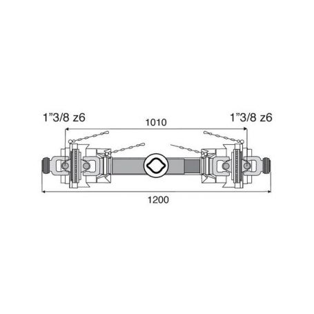 Transmission 2 joints Homocinétiques 27x74.6