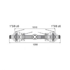 Transmission 2 joints Homocinétiques 27x74.6