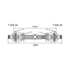 Transmission 2 joints Homocinétiques 27x74.6