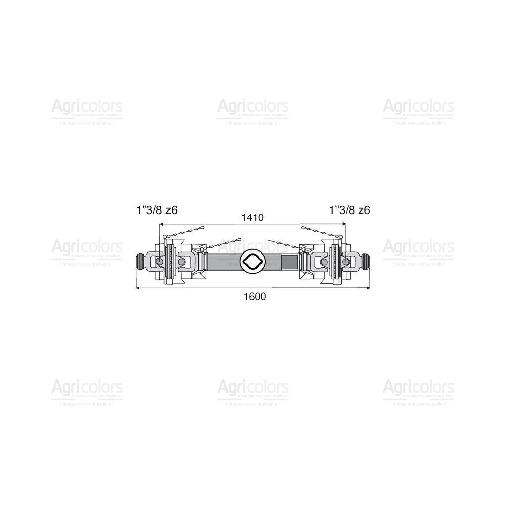 Transmission 2 joints Homocinétiques 27x74.6