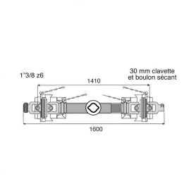 Transmission 2 joints Homocinétiques avec alésage 27x74.6