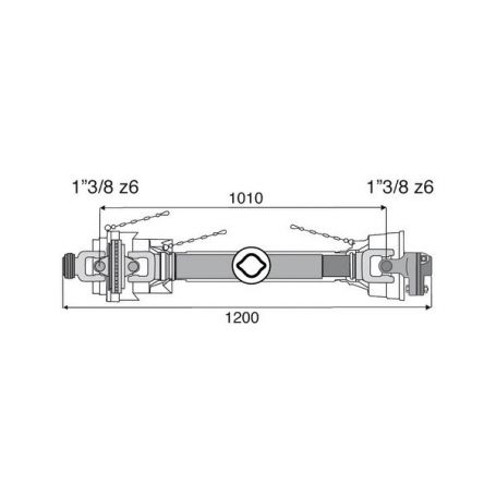 Transmission 1 joint Homocinétique + limiteur boulon 27x74.6