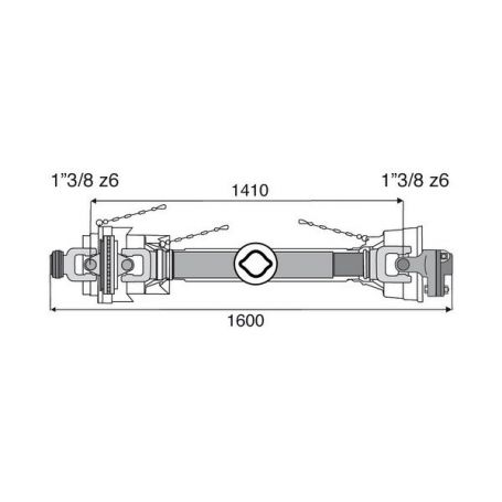 Transmission 1 joint Homocinétique + limiteur boulon 27x74.6
