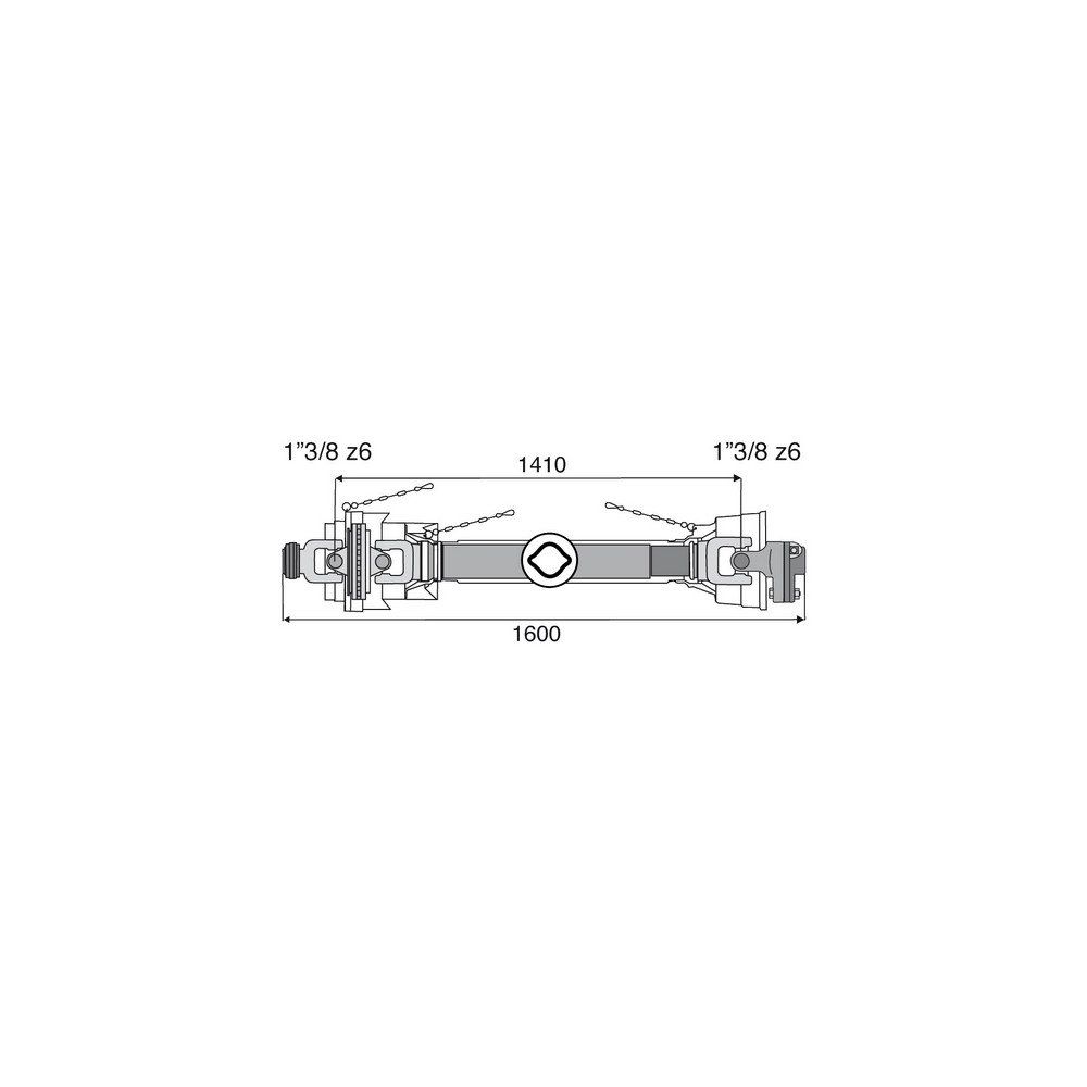Transmission 1 joint Homocinétique + limiteur boulon 27x74.6