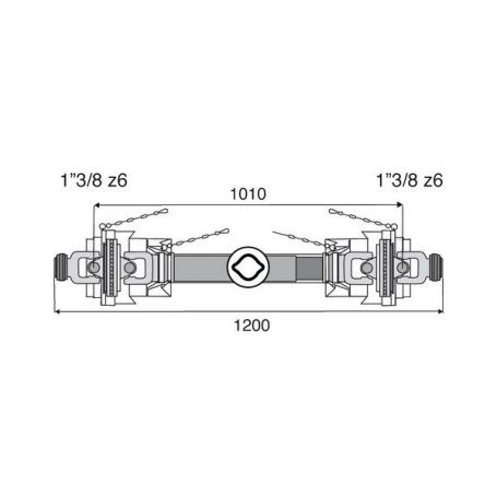 Transmission 2 joints Homocinétiques 27x74.6