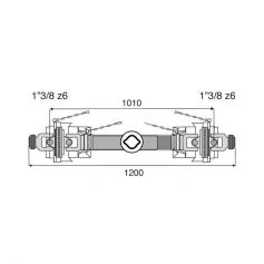 Transmission 2 joints Homocinétiques 27x74.6