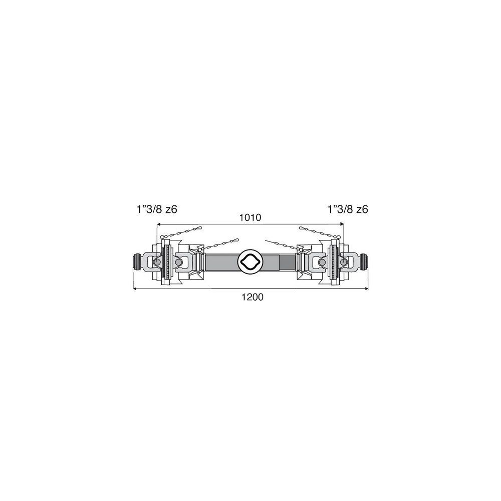 Transmission 2 joints Homocinétiques 27x74.6