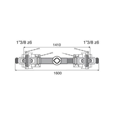 Transmission 2 joints Homocinétiques 27x74.6