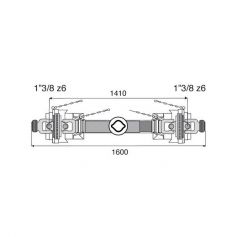 Transmission 2 joints Homocinétiques 27x74.6