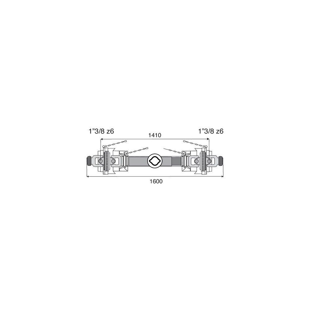 Transmission 2 joints Homocinétiques 27x74.6