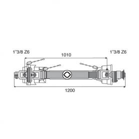 Transmission 1 joint Homocinétique + limiteur boulon + Roue libre 32x76