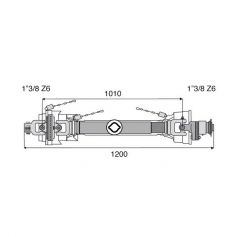 Transmission 1 joint Homocinétique + limiteur boulon + Roue libre 32x76